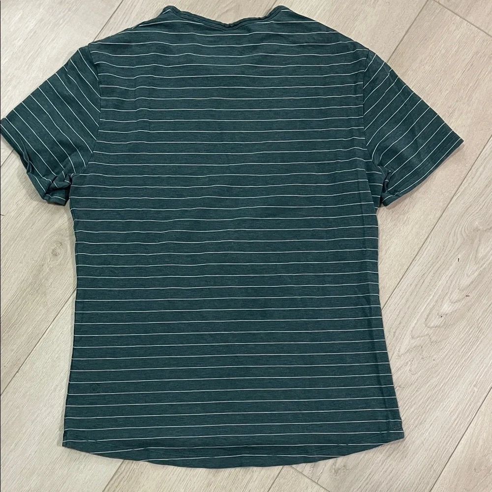 Lululemon  Striped Dark Green Shirt